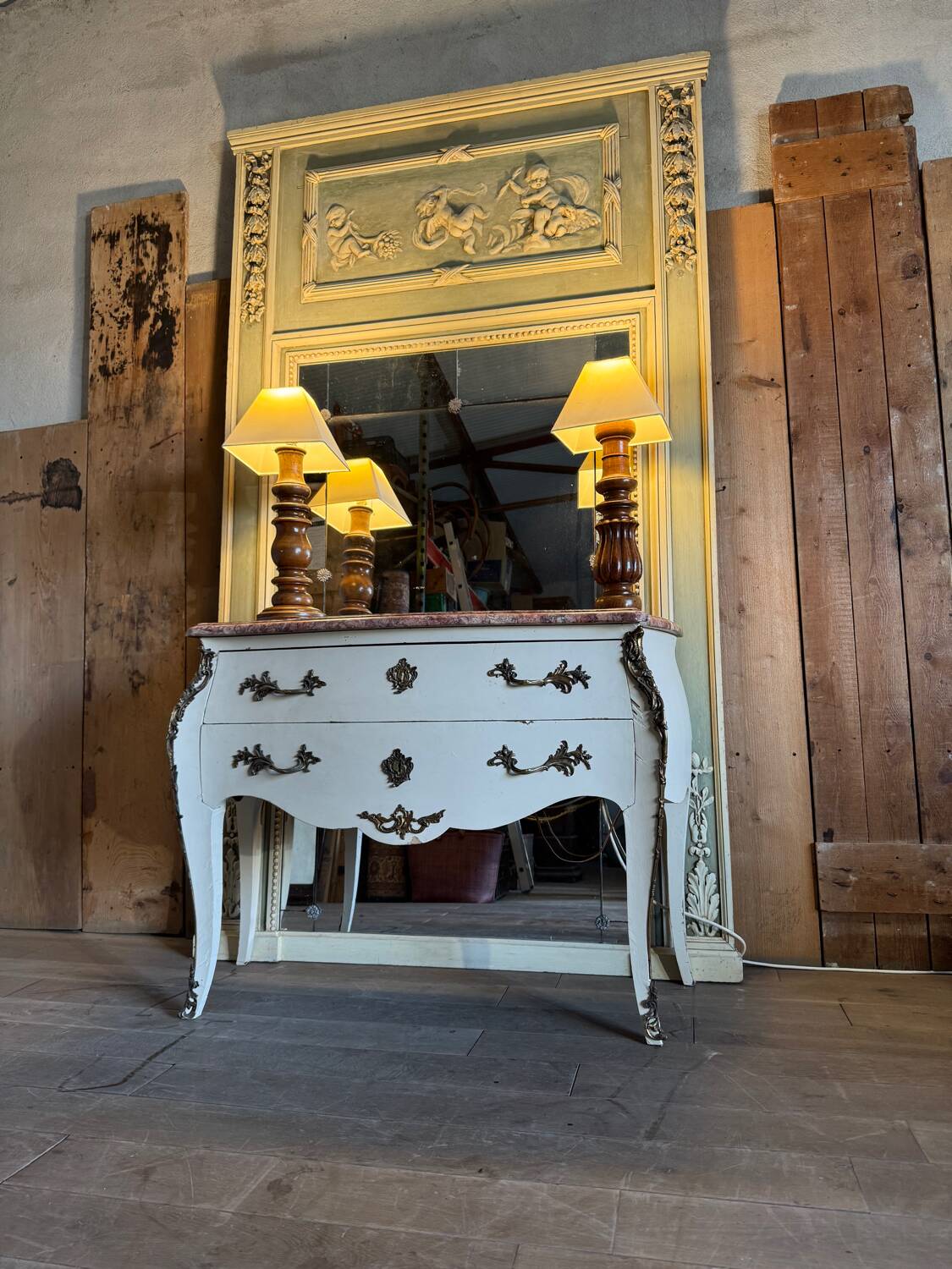 Louis XV style chest of drawers stamped Delorme