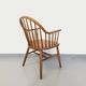 Baumann vintage Bridge Western fan armchair in wood from the 70s