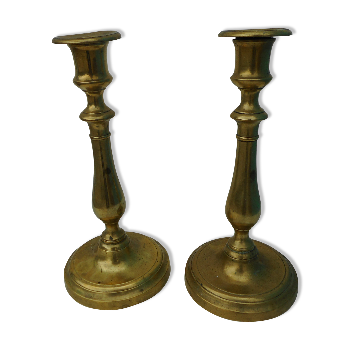 Pair of brass candlesticks