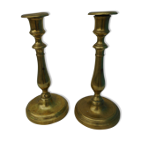 Pair of brass candlesticks