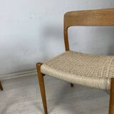 Teak chairs model 75 Niels Moller