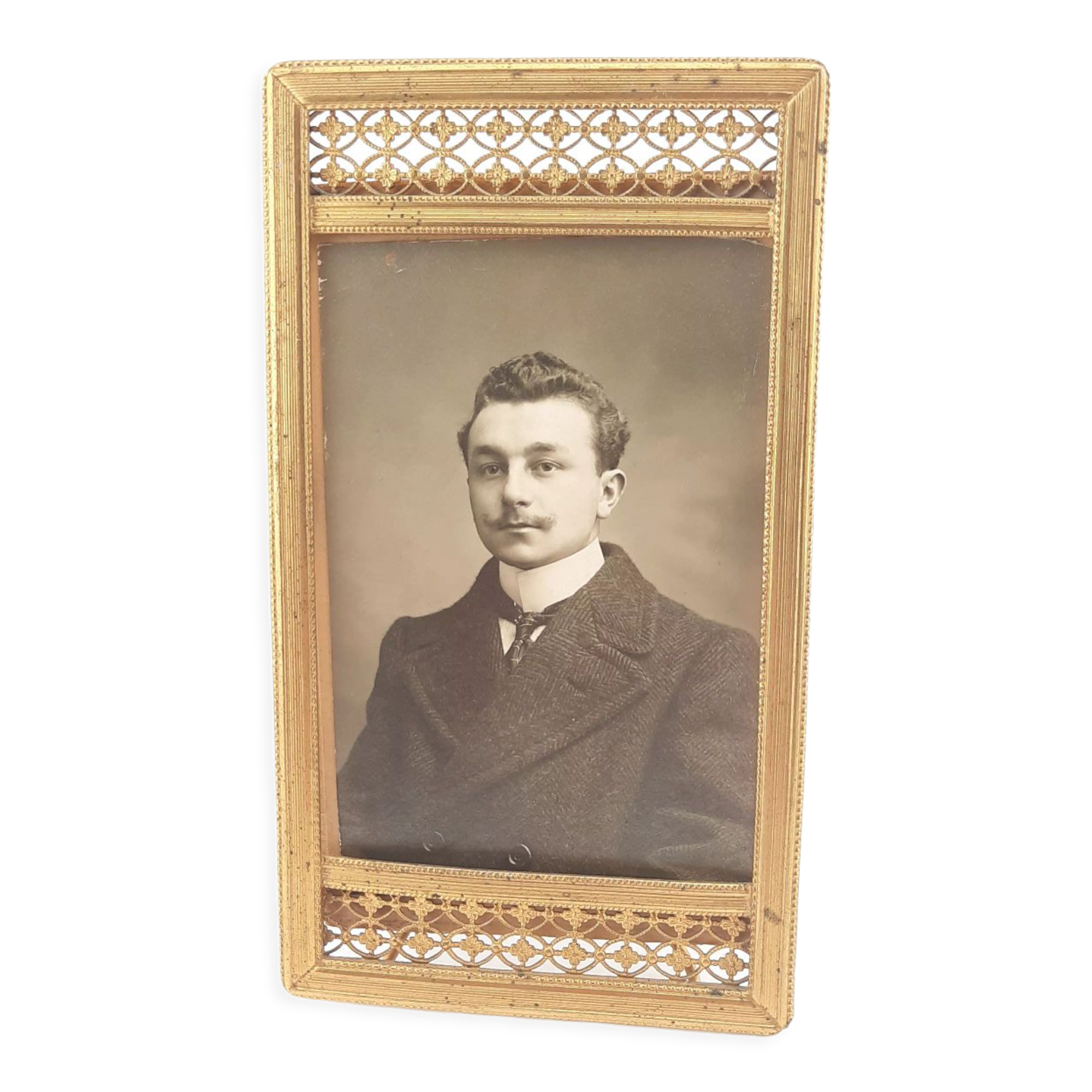 Victorian brass photo frame