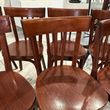 Set of 10 vintage bistro chairs from the 1970s.