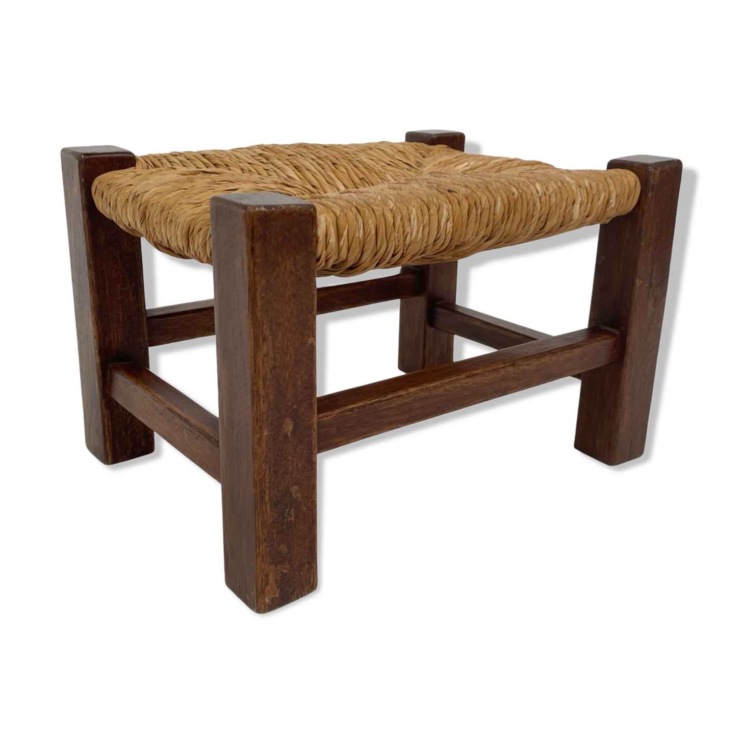 Vintage footstool stool minimalist