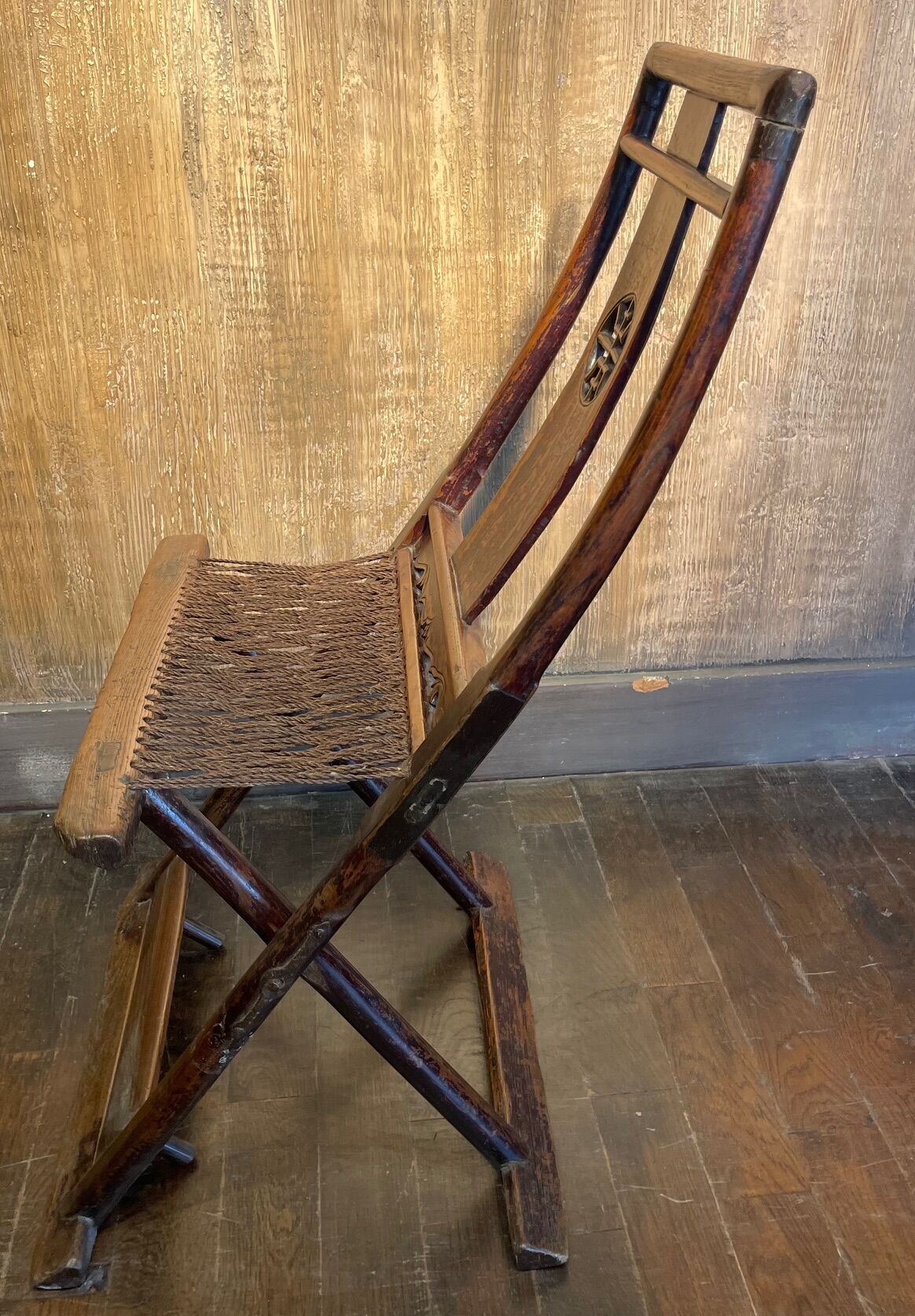 Chaise ancienne pliante chinoise