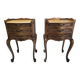 Pair of Louis XV style bedside tables in solid wood