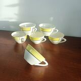 Set of 6 Salins coffee cups, Menton model