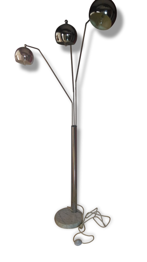 Lampadaire boule chromé année