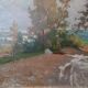 Oil painting on cardboard, dated, unsigned, late 19th century, Italian school.