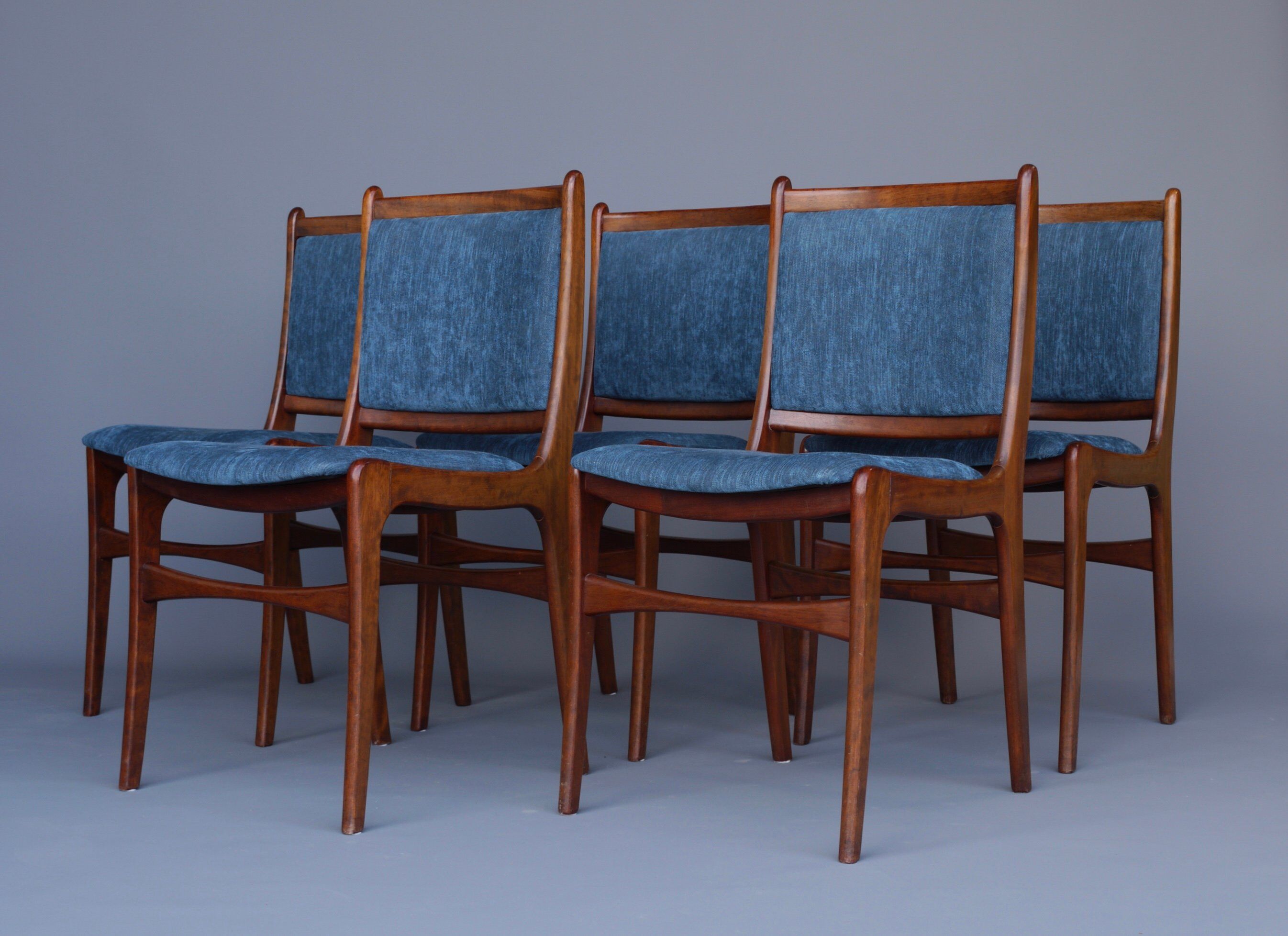 Vintage Teak Dining Chairs, 1970s, Set of 5