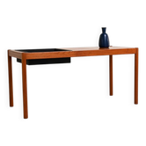 Banc en teck scandinave avec jardinière, années 1960
