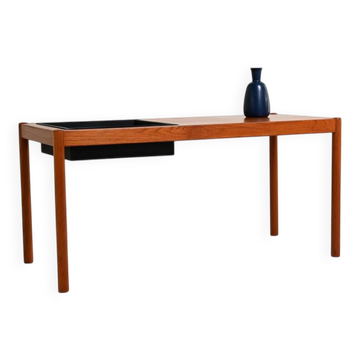 Banc en teck scandinave avec jardinière, années 1960