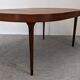 Table ronde extensible en teck de Oluf Theodor Larsen, Danemark vers 1970