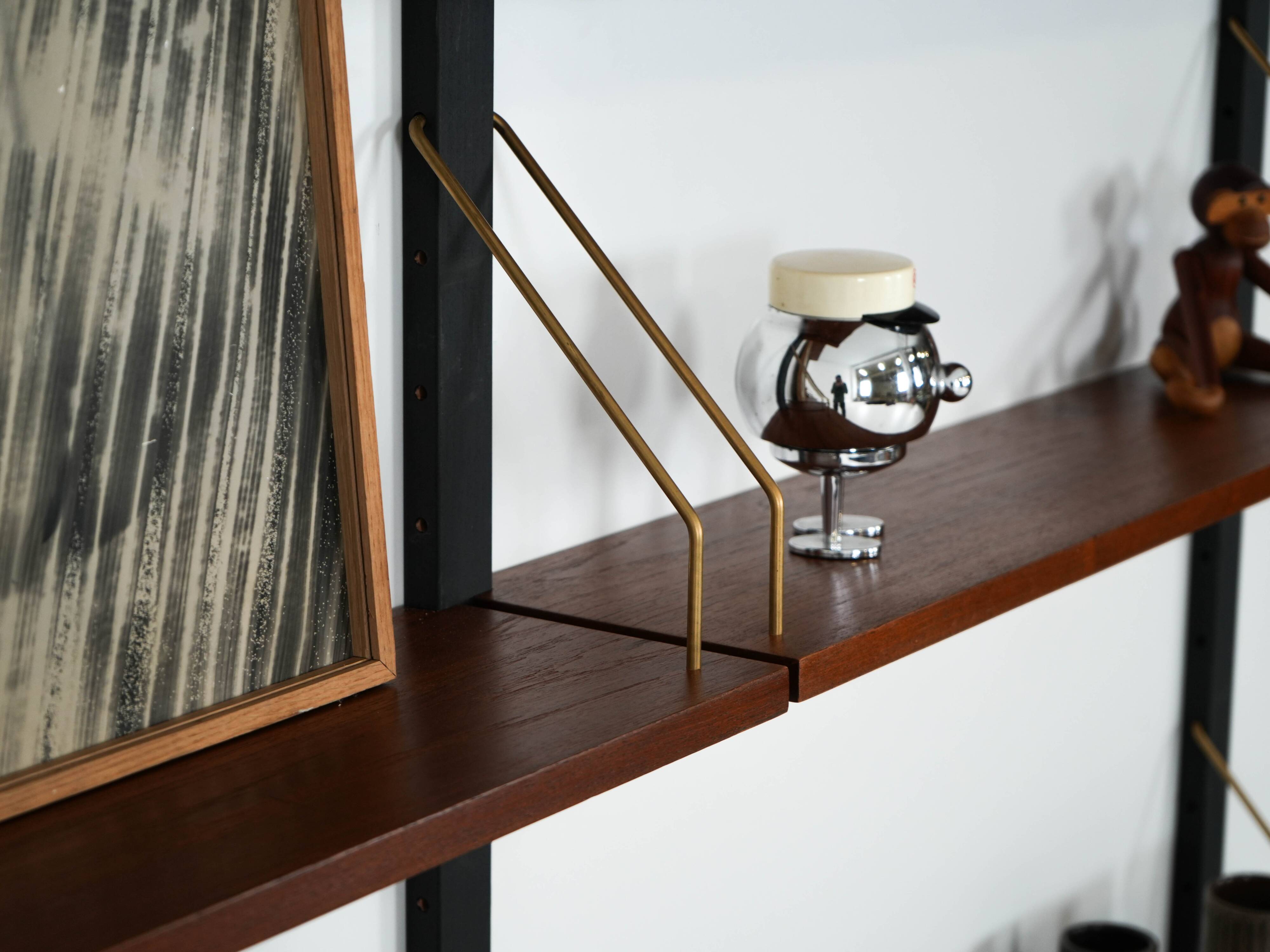 Teak wall unit PS System, Danish design, 1960s, manufactured by Randers Møb