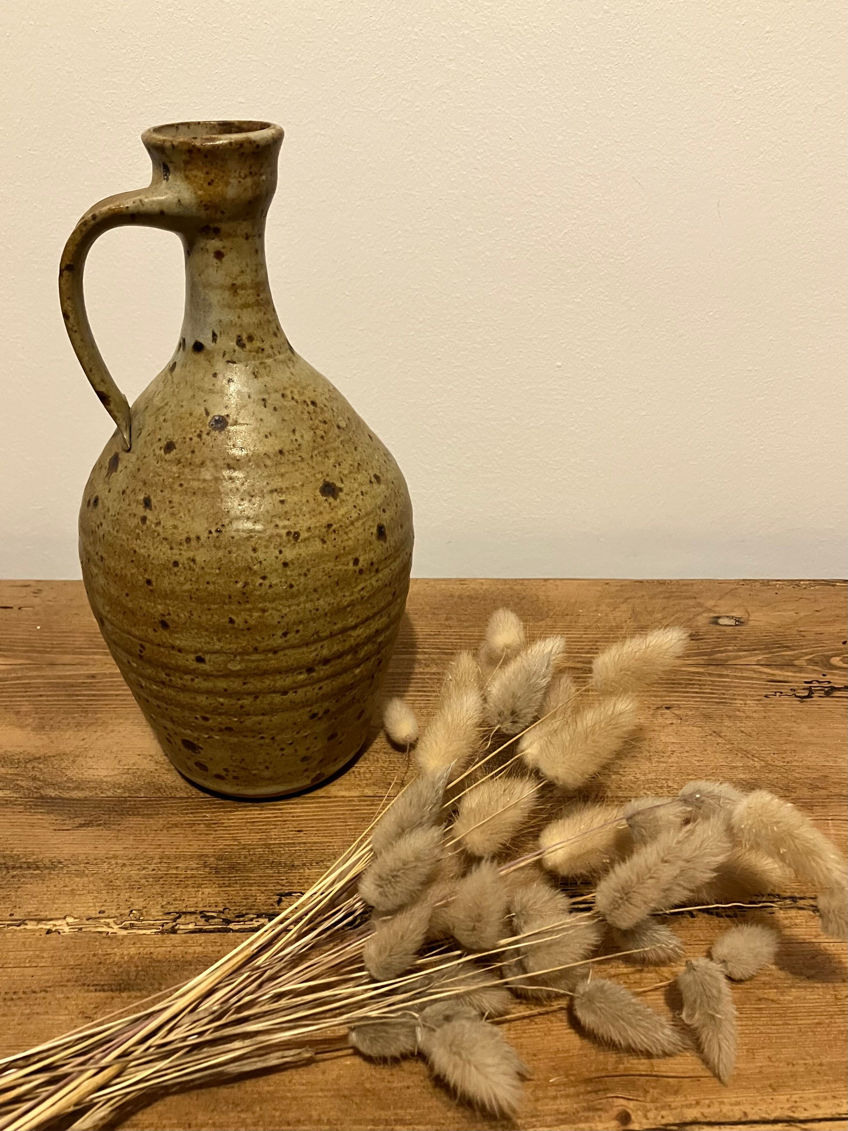 Pyrite stoneware vase signed GRM