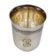 Vintage Timbale Christofle, monogrammed silver metal