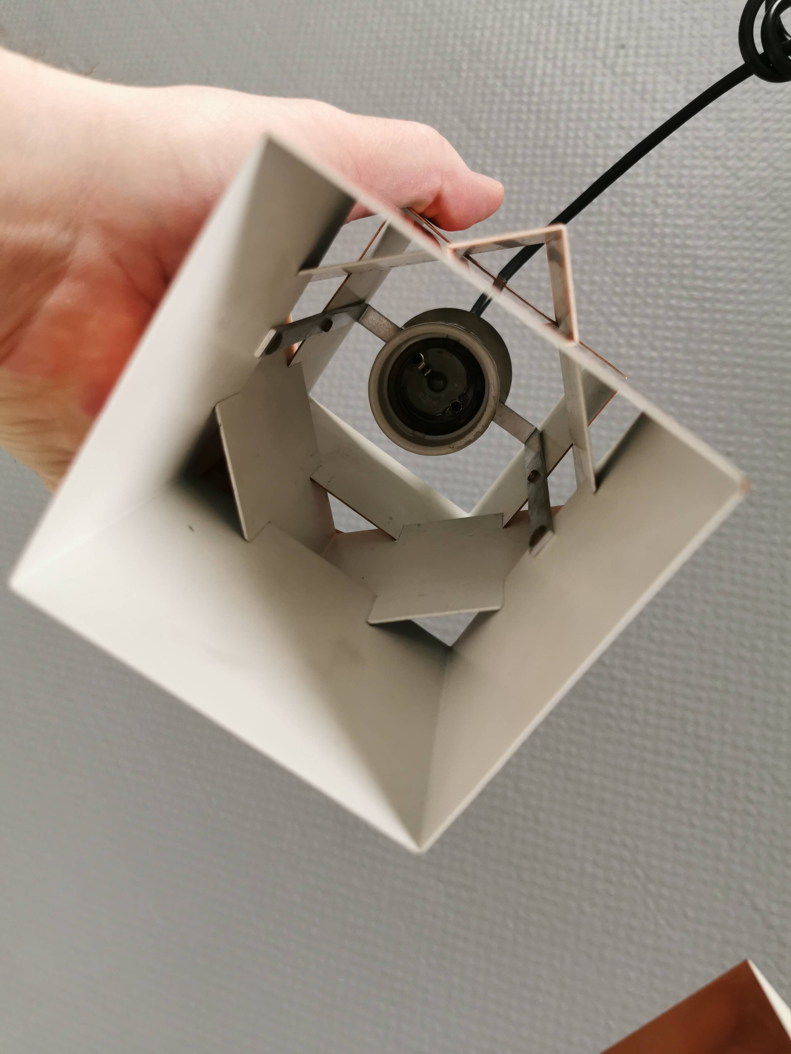 A pair of  Jo Hammerborg lamps for FOG & MØRUP model Kubus Denmark 1961