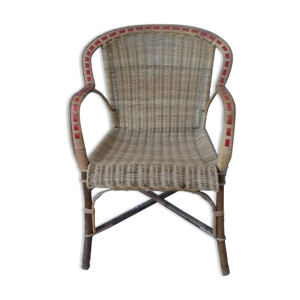 Fauteuil en osier