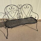 Wrought iron garden bench