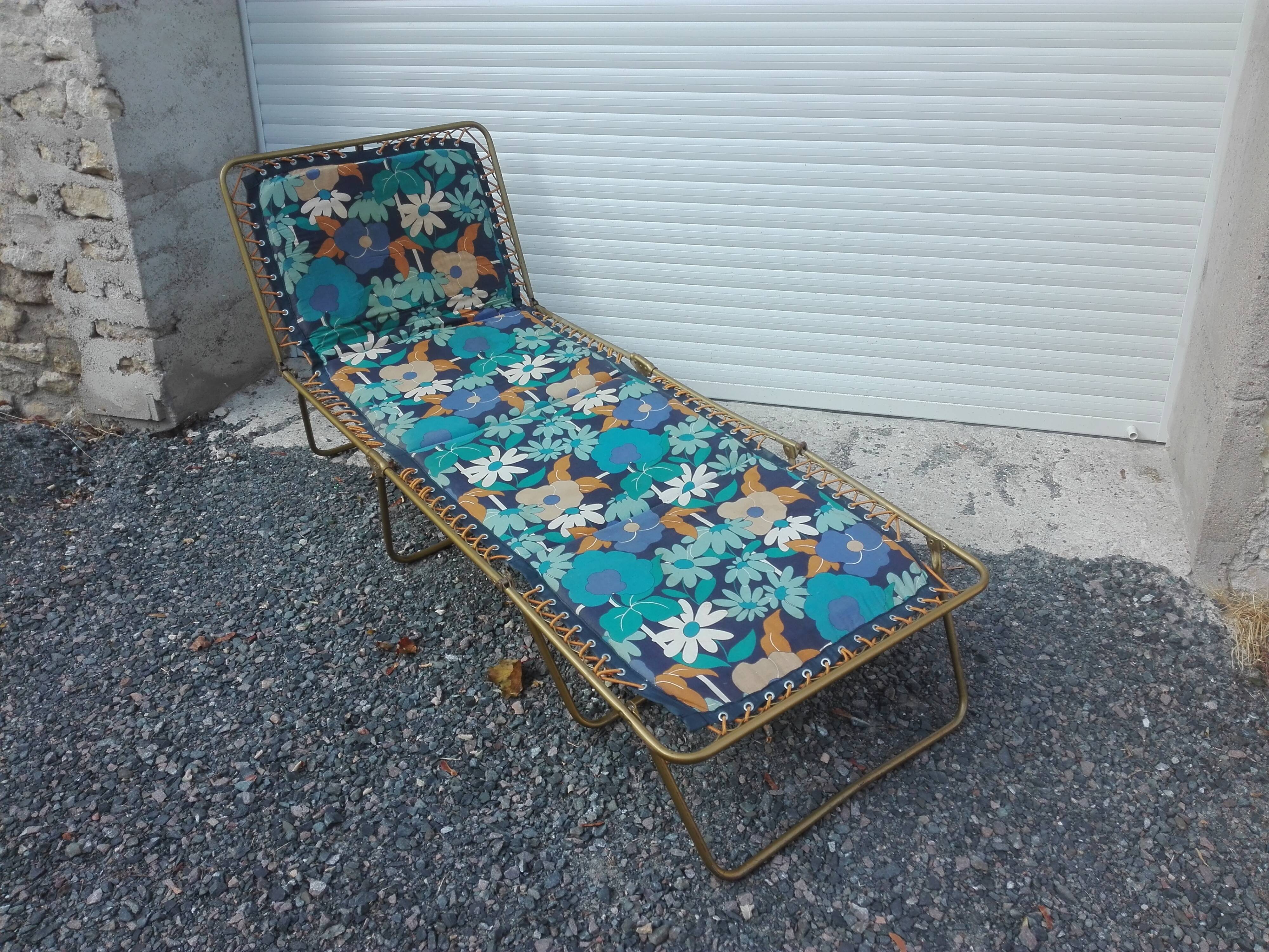 Chair long transat lafuma vintage 70s