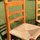 4 chaises paillées en pin vintage bois 1980 1990