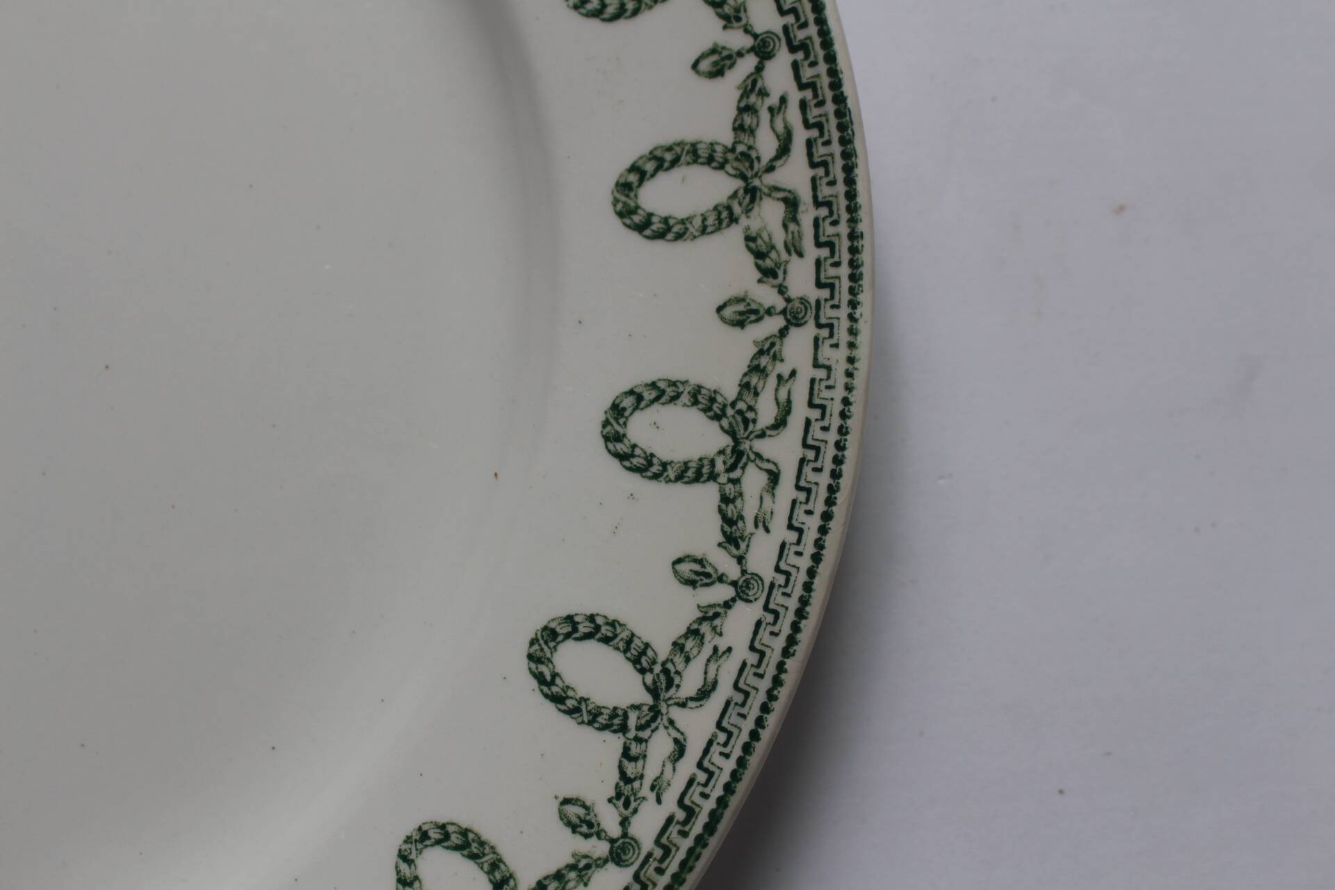 Boch Frères porcelain dinner plate, La Louvière, Bonaparte