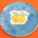 1970s Suite of 6 dessert plates Fruit decoration (lemon, grape, pear ...)