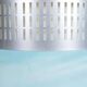 Minimalist 1970s aluminium suspension, mid-century light fixture.