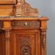 Antique walnut and marble dressing table, 3 drawers, 19th century.