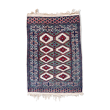 Handmade vintage rug Uzbek Bukhara 56cm x 83cm 1970s