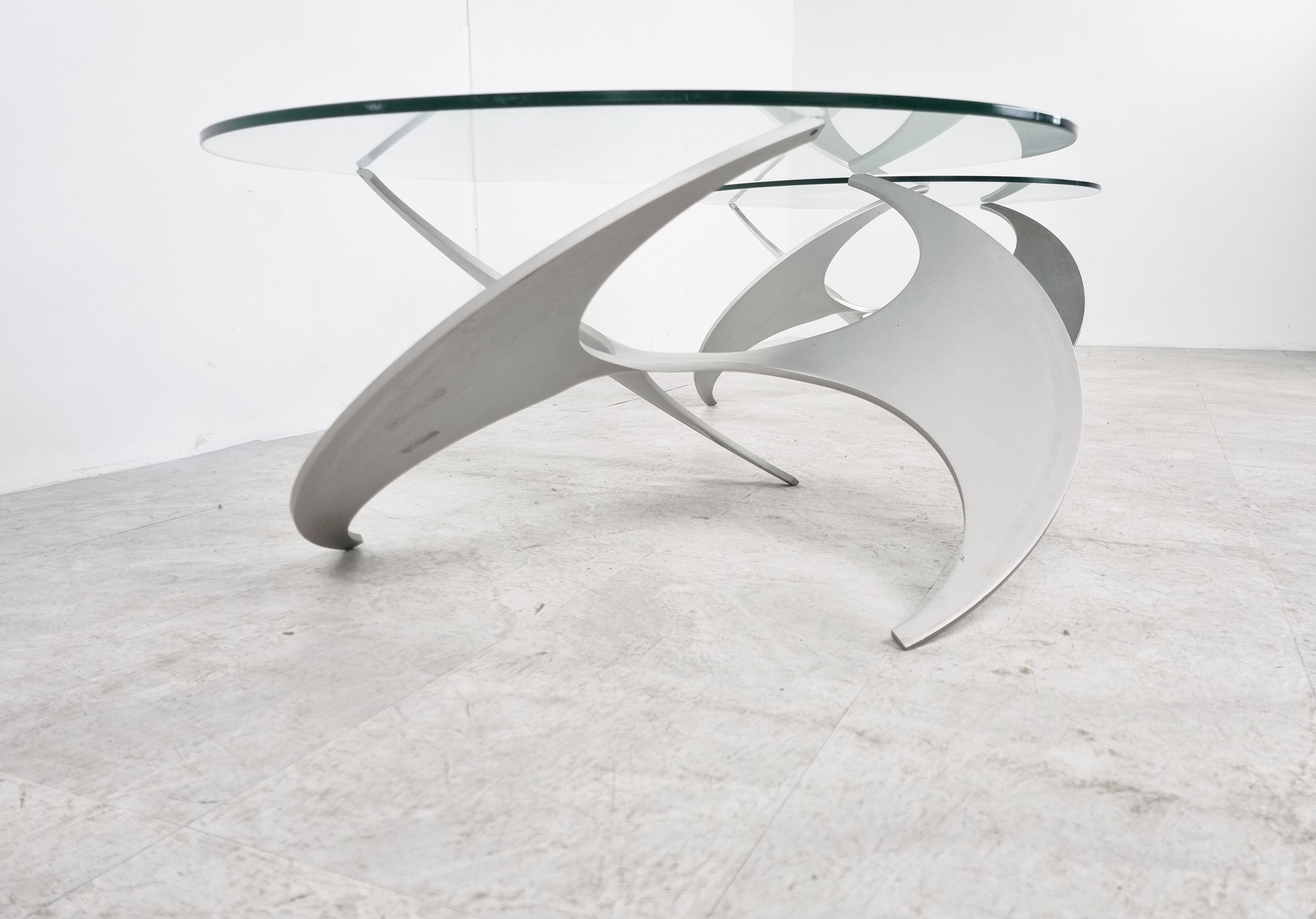 Vintage propellor coffee tables by Knut Hesterberg, 1960s - set of 2