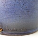 Blue lamp base Ludovic