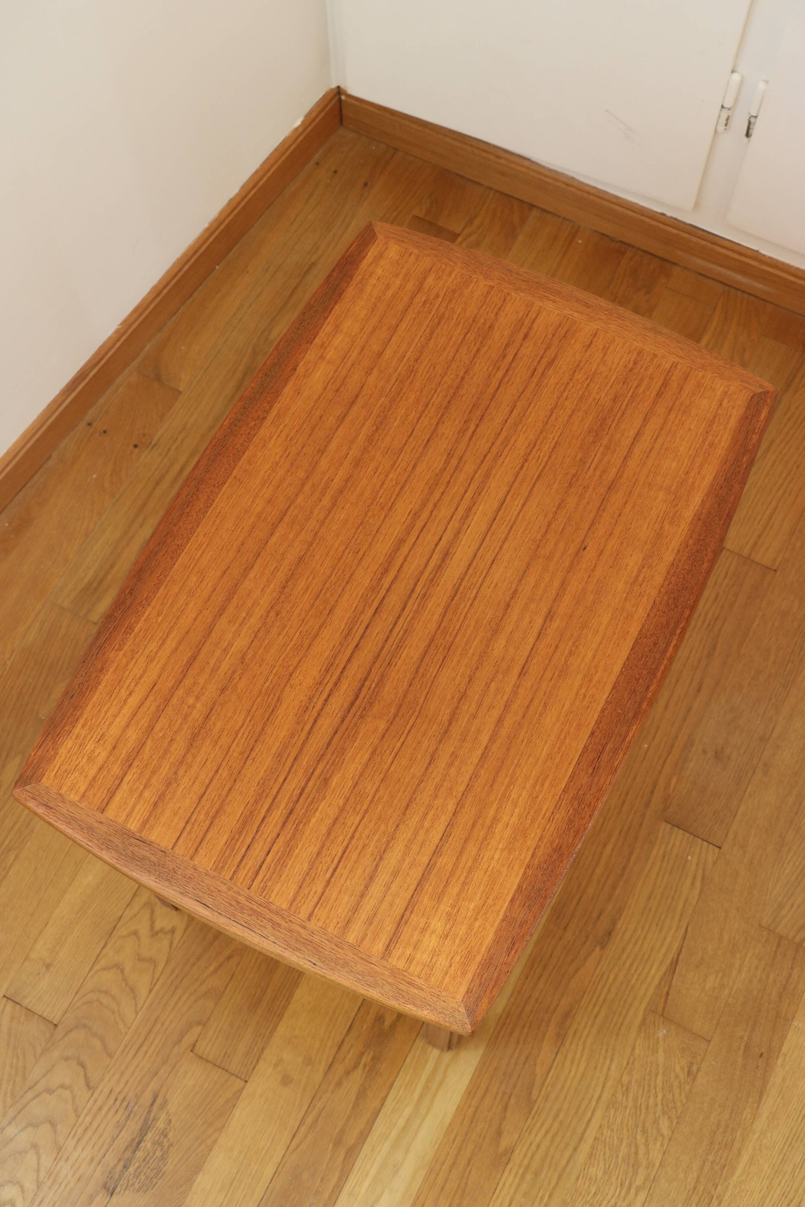 Scandinavian side table or end table, teak, 1960.