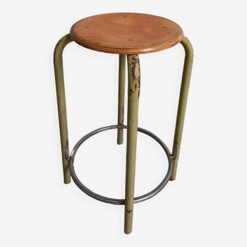 Vintage stool - wood/metal