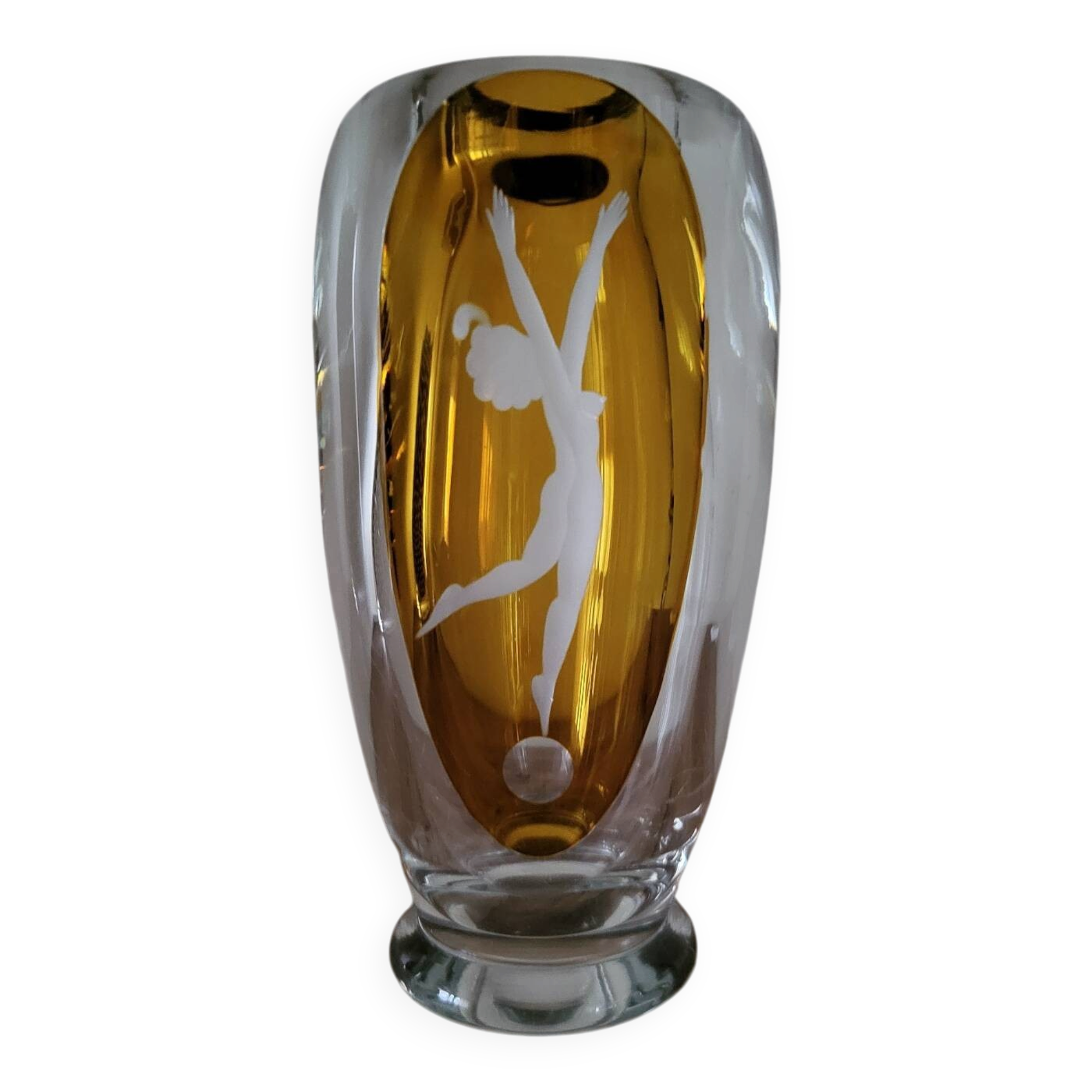 Decorative glass vase Art Deco Woman