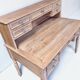 Louis XVI style graduated desk in solid cherry wood, renovated.