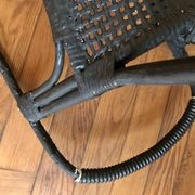 Rocking horse in rattan and bamboo