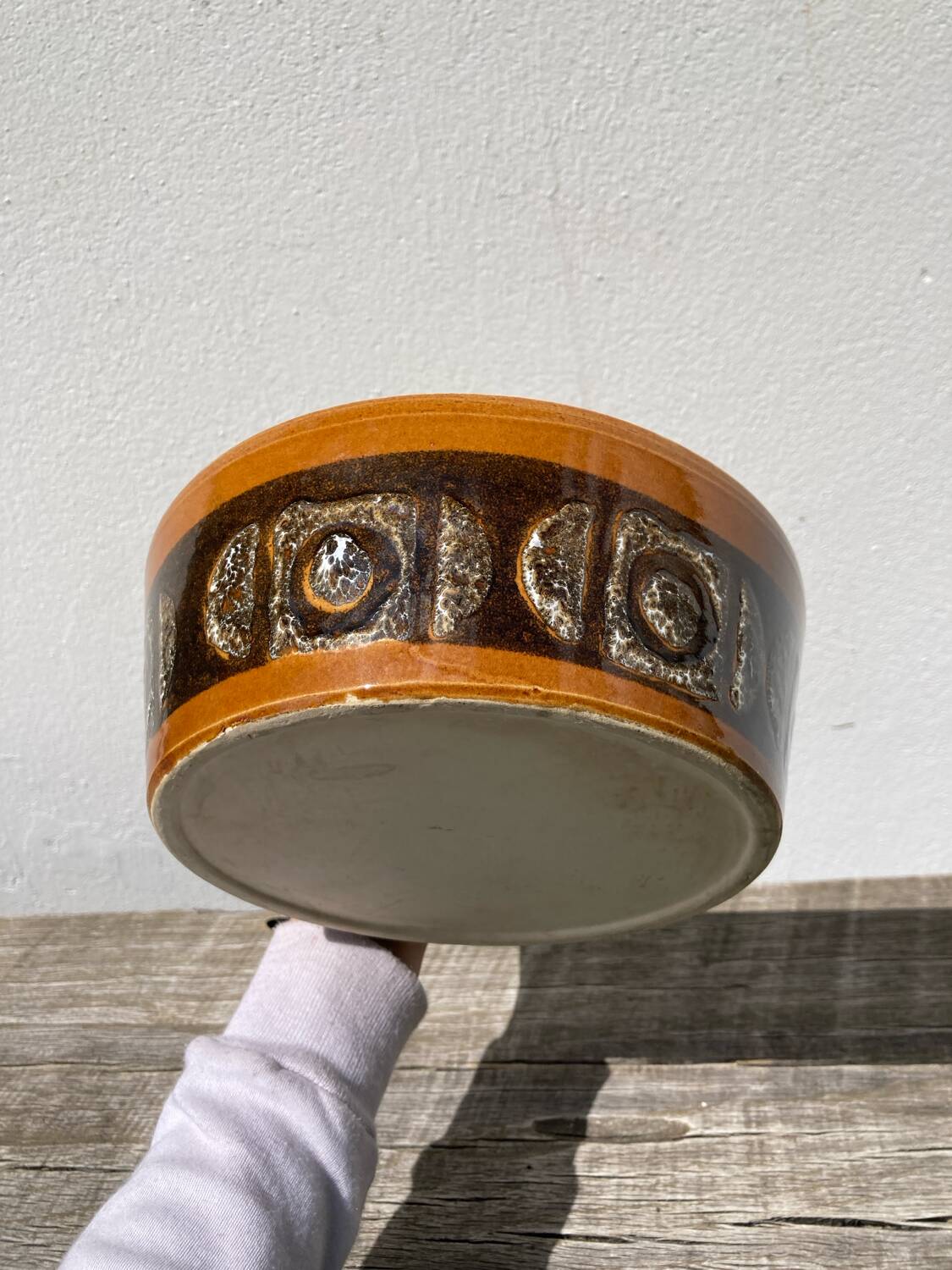 Glazed ceramic salad bowl 1970