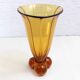 Art Deco amber glass vase 1930