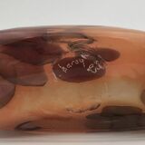 Daniel baroy blown glass vase, signed