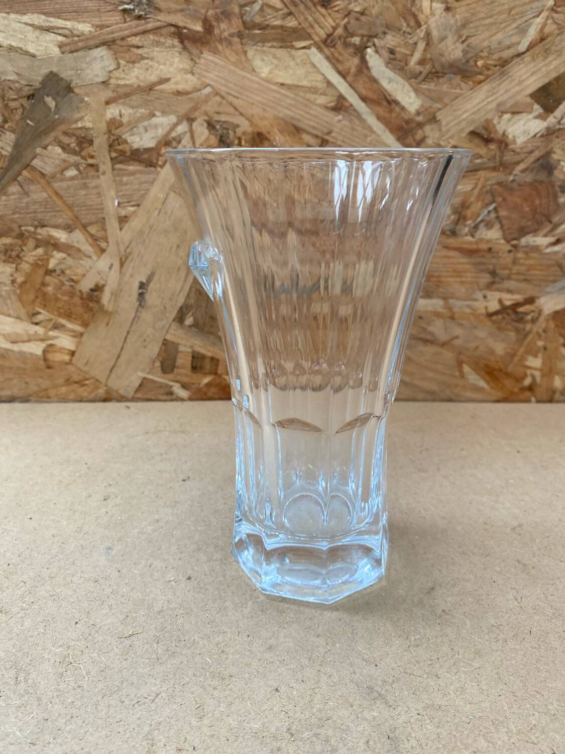 Antique Crystal D'Arques Vase With Diamond Made In France Vintage