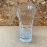 Antique Crystal D'Arques Vase With Diamond Made In France Vintage