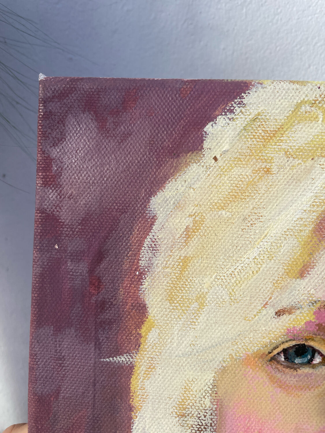 Painting of a blonde woman / oil on canvas
