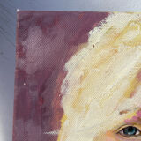 Painting of a blonde woman / oil on canvas