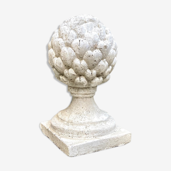 Ornamental artichoke in bleached concrete