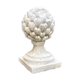 Ornamental artichoke in bleached concrete