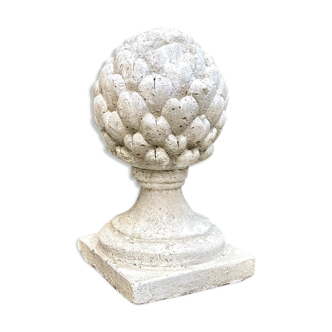 Ornamental artichoke in bleached concrete