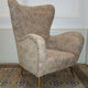 Paolo Buffa Wing chair design flesh organic Italian