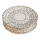 5 saucers Mayer Wiesau in Bavarian porcelain with a gold pattern.