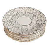 5 soucoupes Mayer Wiesau en porcelaine de Bavière motif doré